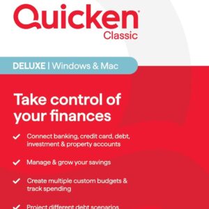 Quicken Classic Deluxe, Personal Finance Software